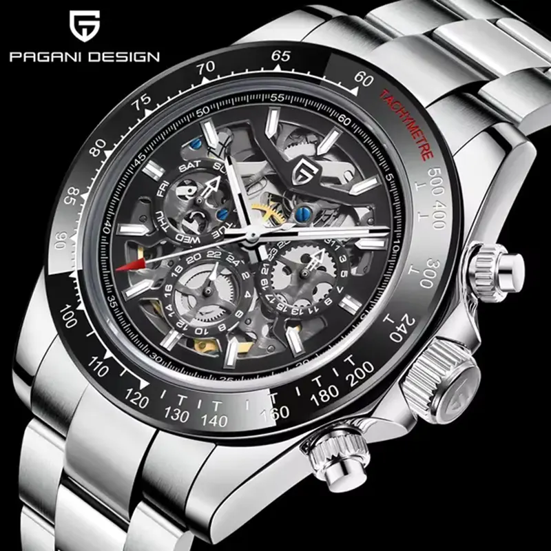 Pagani Design Skeleton Dial Automatic Men's Watch- PD-1777